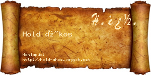 Hold Ákos névjegykártya
